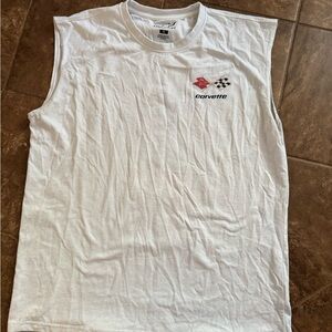 Corvette White Men's Sleeveless Tank Top